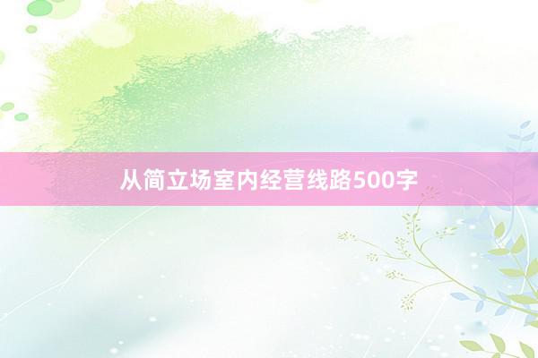 从简立场室内经营线路500字